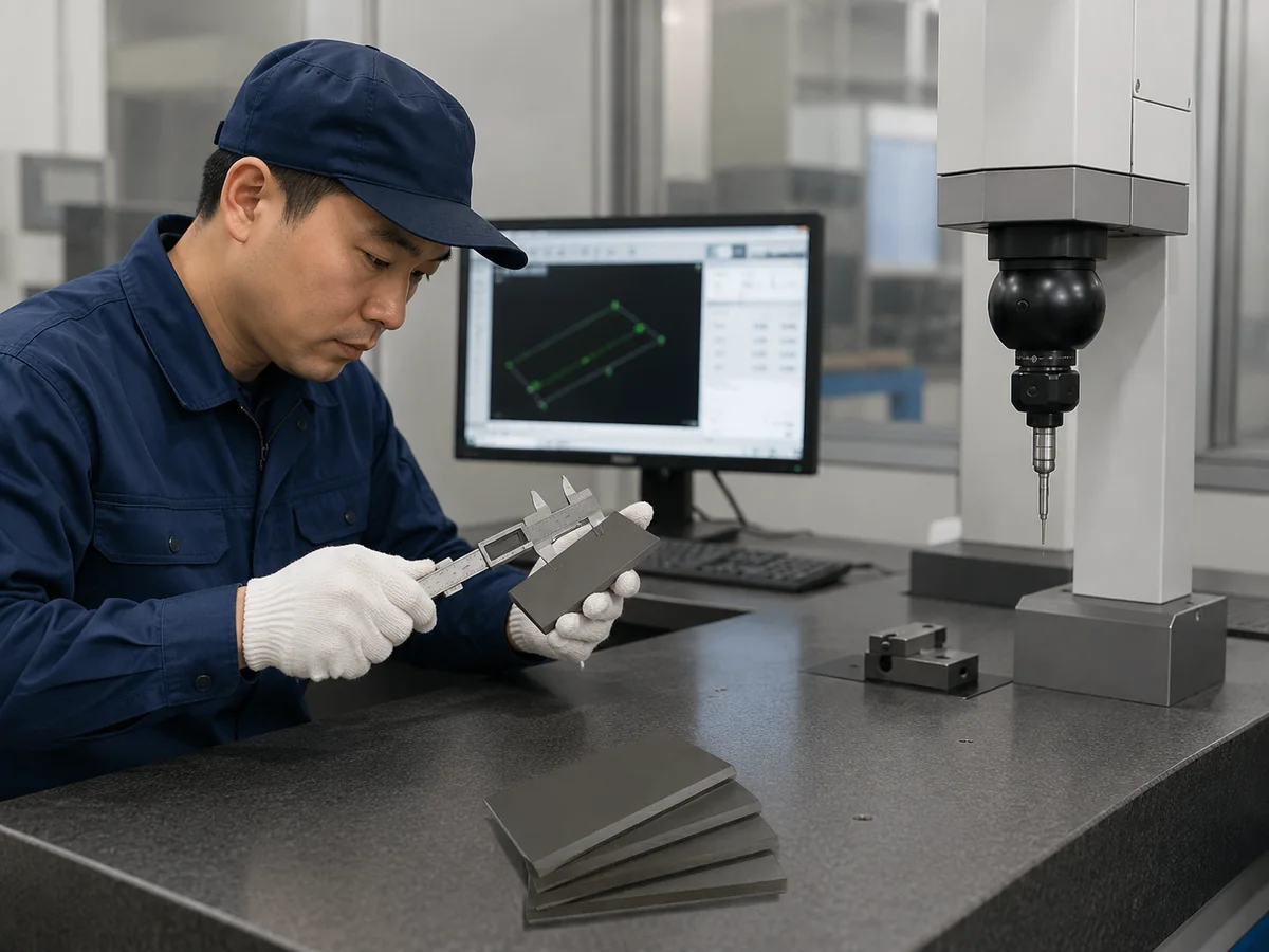 Dimensional inspection of precision carbon vanes