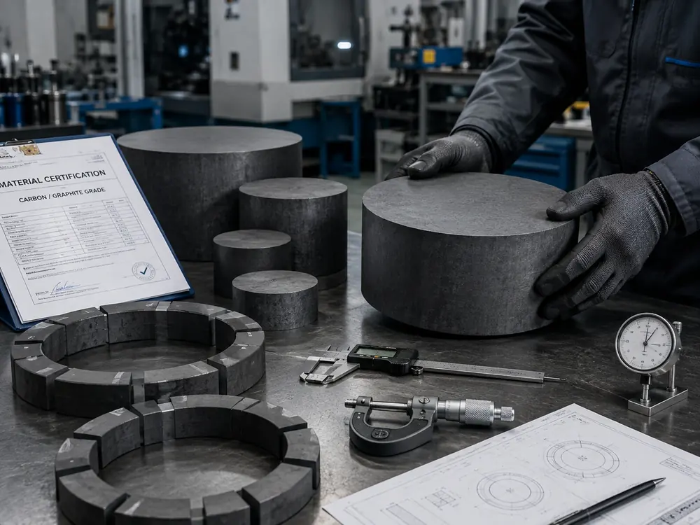 Dimensional inspection of a compressor carbon ring