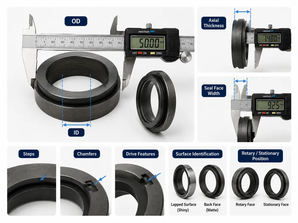 How to measure mechanical seal face dimensions
