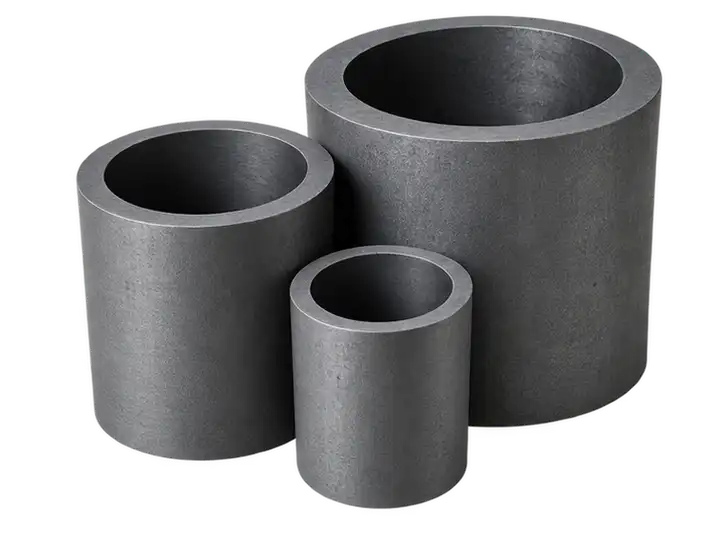 Cylindrical graphite crucible