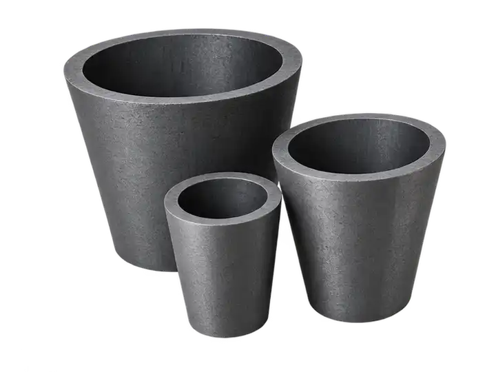 Tapered graphite crucible