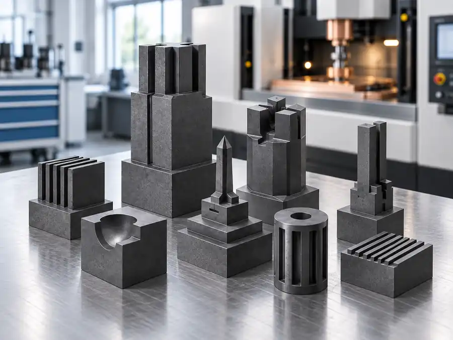 Custom-machined graphite electrode