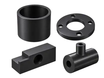 Comparison of standard graphite stock and custom finished graphite components