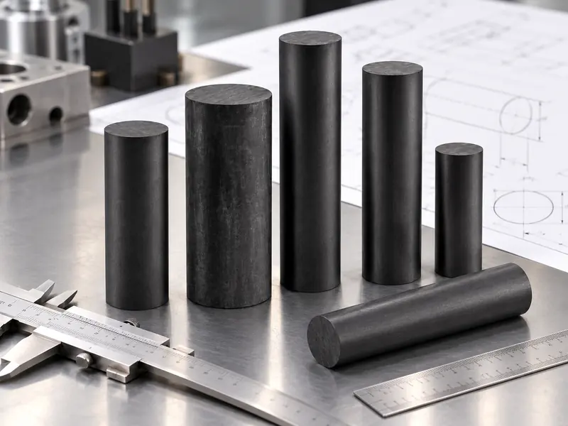 Graphite rod cutting and machining process at CARBOLVE