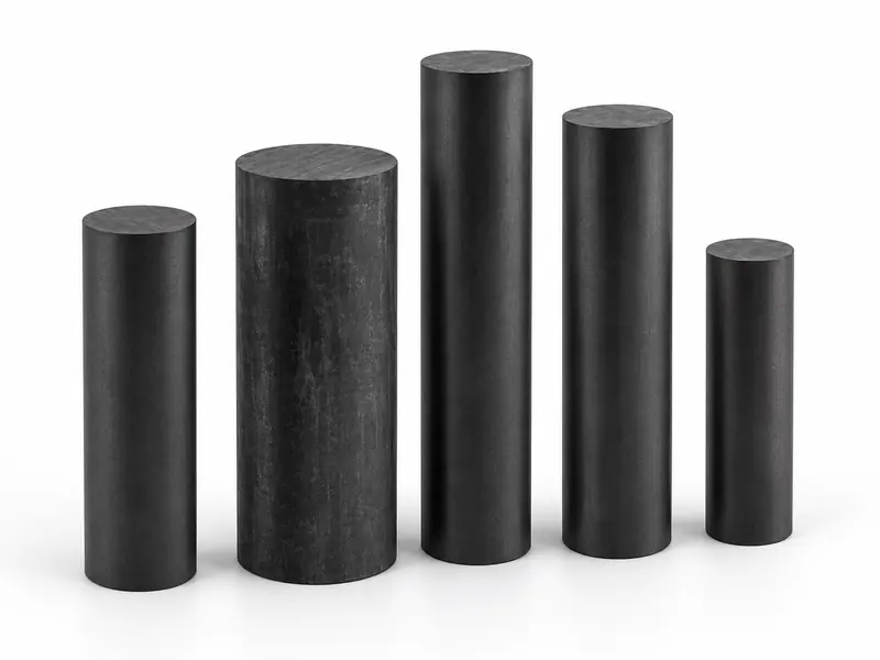 Technical dimensions of a graphite rod including diameter and length