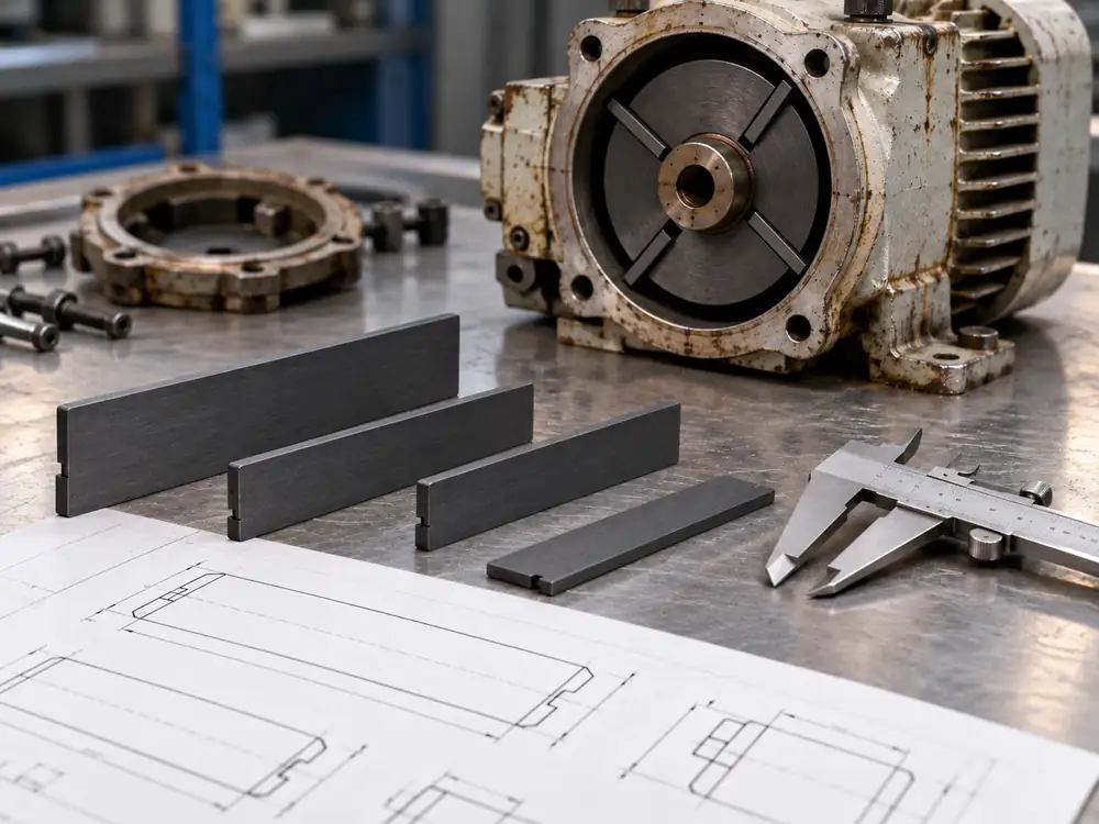 Custom carbon vane manufactured from a legacy pump sample or drawing